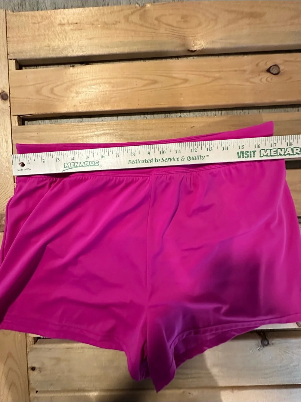 Kim Gravel x Swimsuits For All hot pink swim shorts lined size 16